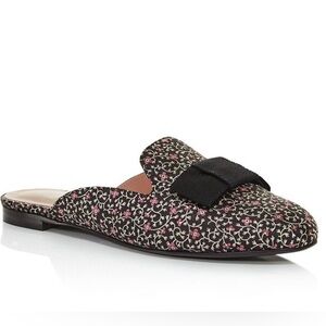 New. Tabitha Simmons Masha Bow mules in black multi Size 38.5, US 8.5